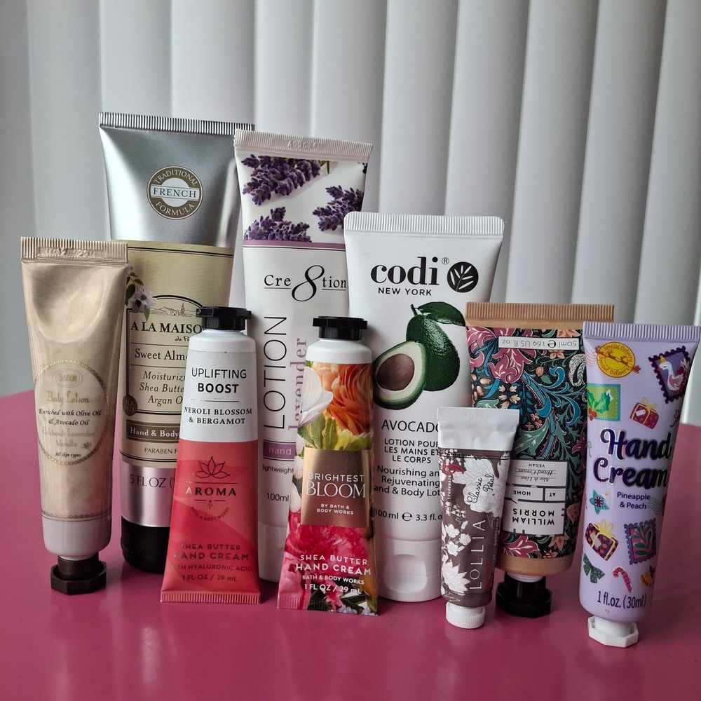 Hand Cream Lotion Lot of 9 Sabon Lollia Codi Wm Morris Argan Aloe Avocado
